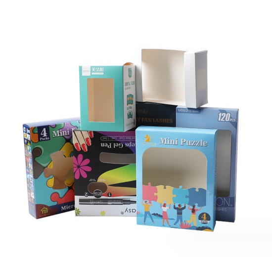 packing box with clear plastic window